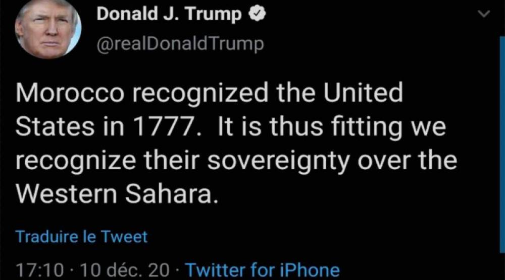 Combien coûte des captures de 3 tweets de Trump sur le Sahara marocain ?