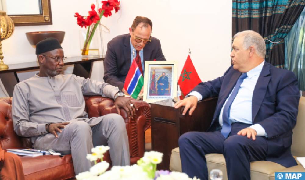 Abdelouafi Laftit reçoit à Rabat son homologue gambien