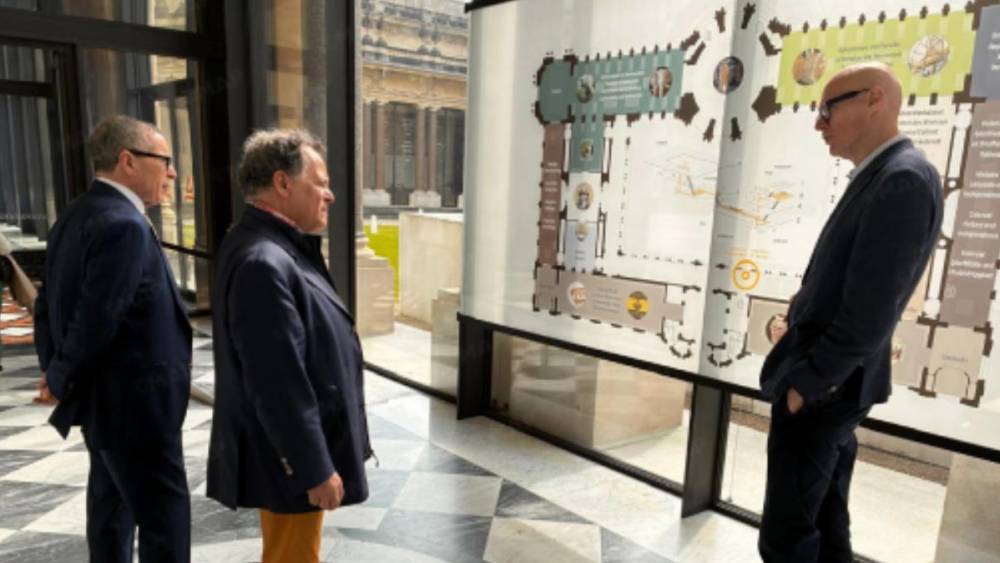 Le futur Musée du Continent à Rabat au centre d'une visite de Qotbi en Belgique