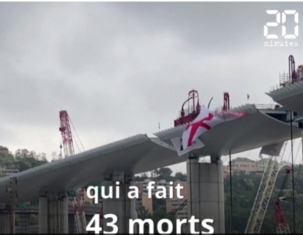 Gênes: Deux ans apres la castrophe, l'Italie inaugure un nouveau pont