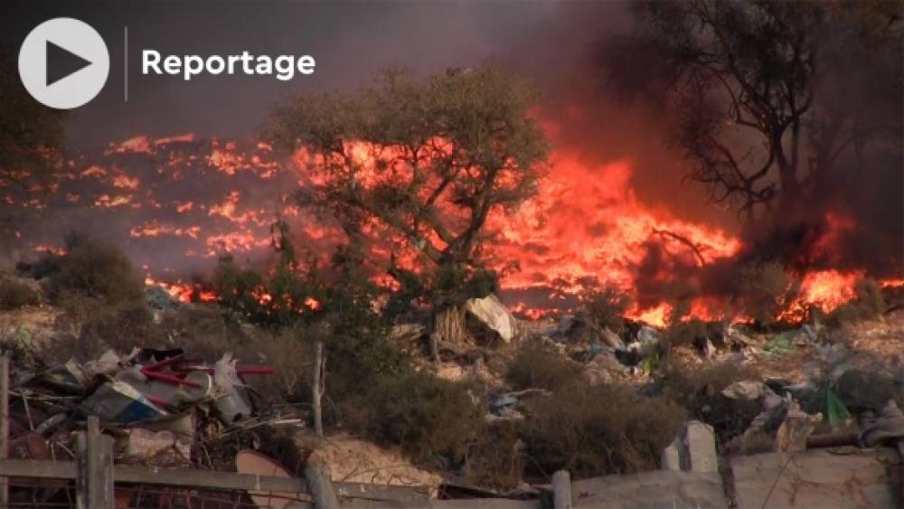 Vidéo. Un gigantesque incendie ravage une décharge et des arganiers aux environs d’agadir, pas de victimes