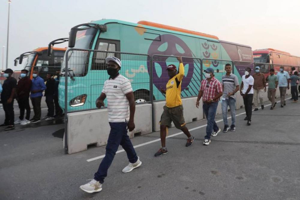 Gigantesque simulation de transport de supporters au Qatar à trois mois de la Coupe du monde