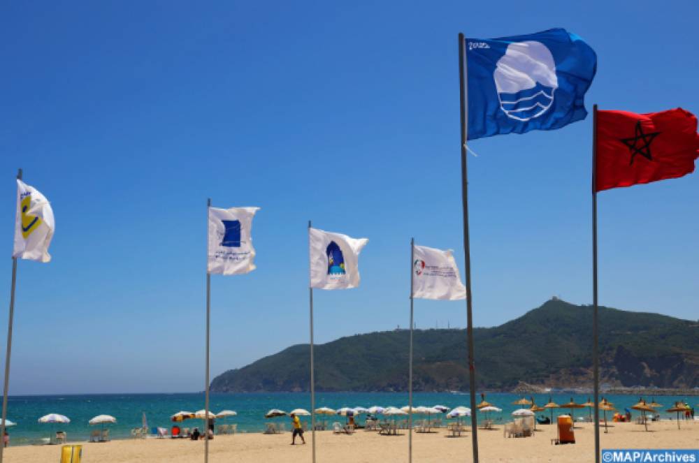 El Jadida : le Pavillon Bleu hissé à la plage Sidi Abed pour la 3ème année consécutive