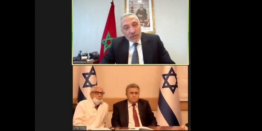 Entretien entre le ministre de l’Industrie Moulay Hafid Elalamy et le ministre israélien de l'Économie Amir Peretz