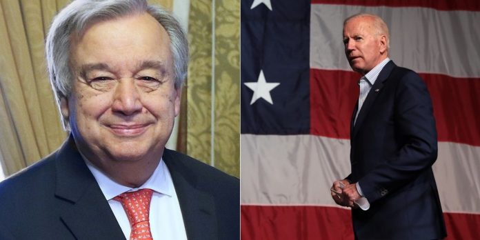 Le SG de l’ONU s’entretient avec le président américain élu Joe Biden