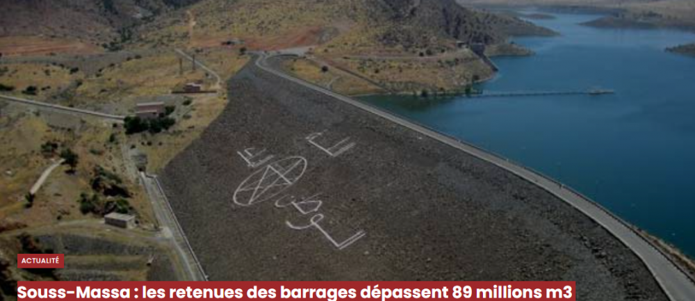 Souss-Massa : les retenues des barrages dépassent 89 millions m3