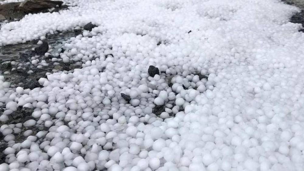 Une tempête de grêle au Koweït