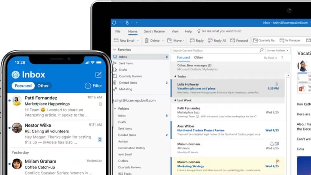 Microsoft va mettre le chat de Teams dans Outlook