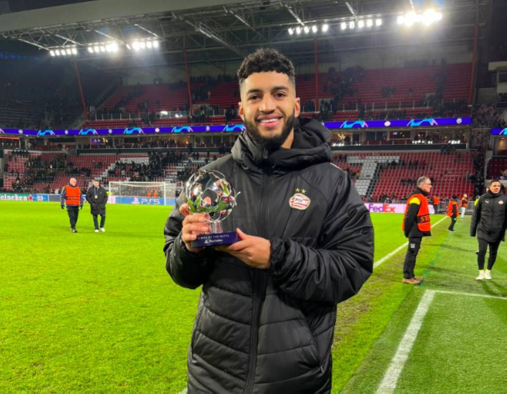 Ligue des champions : Ismael Saibari élu homme du match avec le PSV face à Arsenal