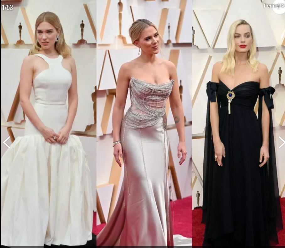 Léa Seydoux, Scarlett Johansson, Margot Robbie: Oscars du look, en noir ou blanc