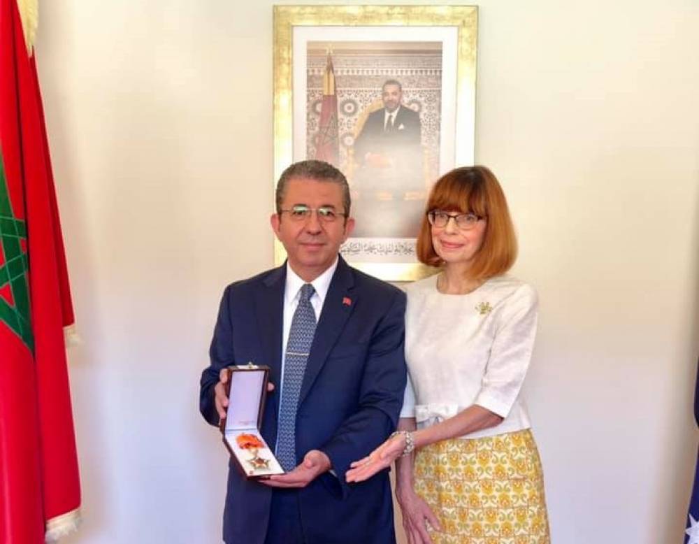 L’ex-ambassadeur d’Australie au Maroc décorée du Wissam Alaouite de l’ordre de commandeur