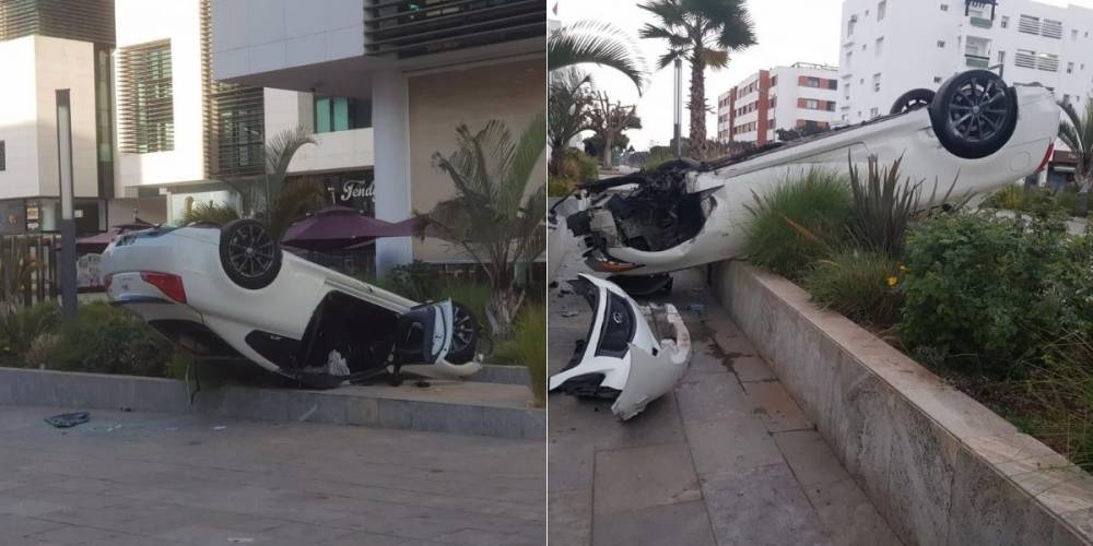 Rabat: accident spectaculaire à Mahaj Riad !