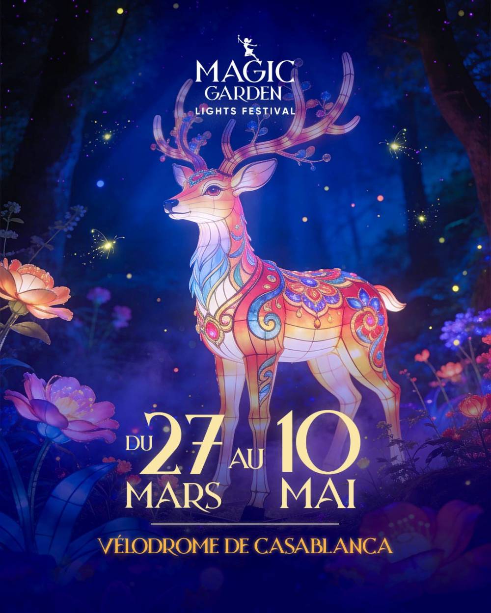 Magic Garden light festival à l’initiative de “Go Vélodrome” : l’éclosion d’une épopée lumineuse au vélodrome de Casablanca, du 27 mars au 10 mai 2026.