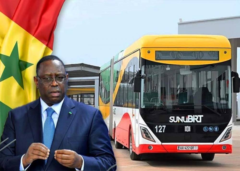 Sénégal: Macky Sall inaugure à Dakar le projet BRT, un réseau de bus 100% électriques