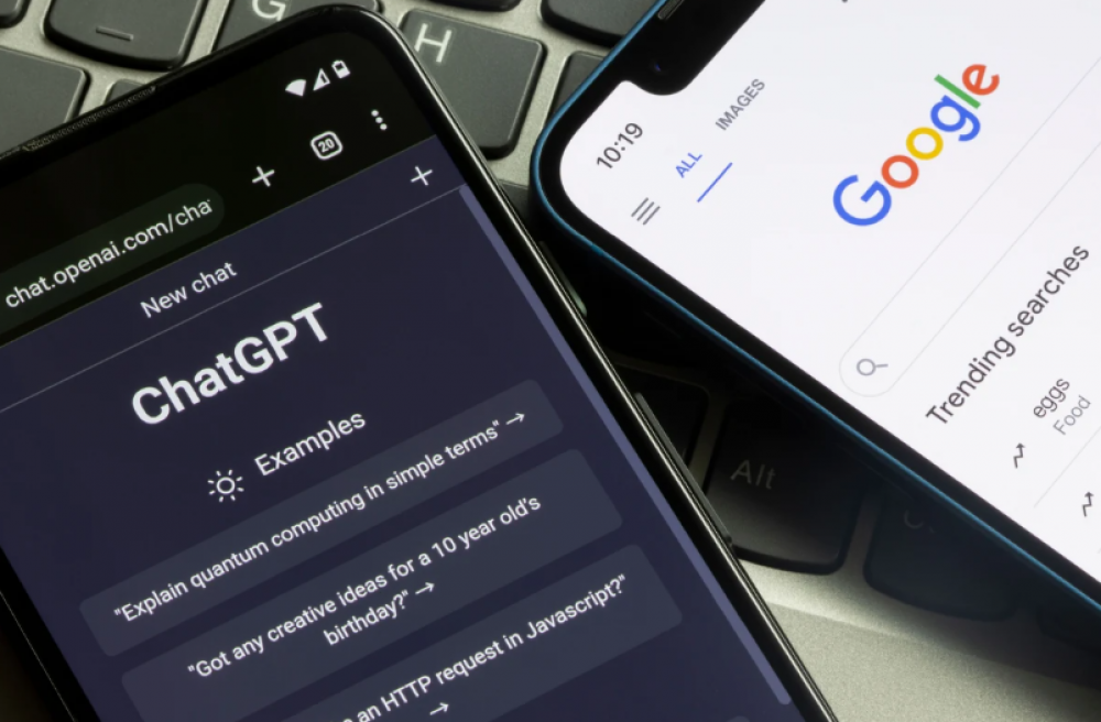 Face à Google Search, ChatGPT progresse et devient le nouveau point d'entrée vers le web