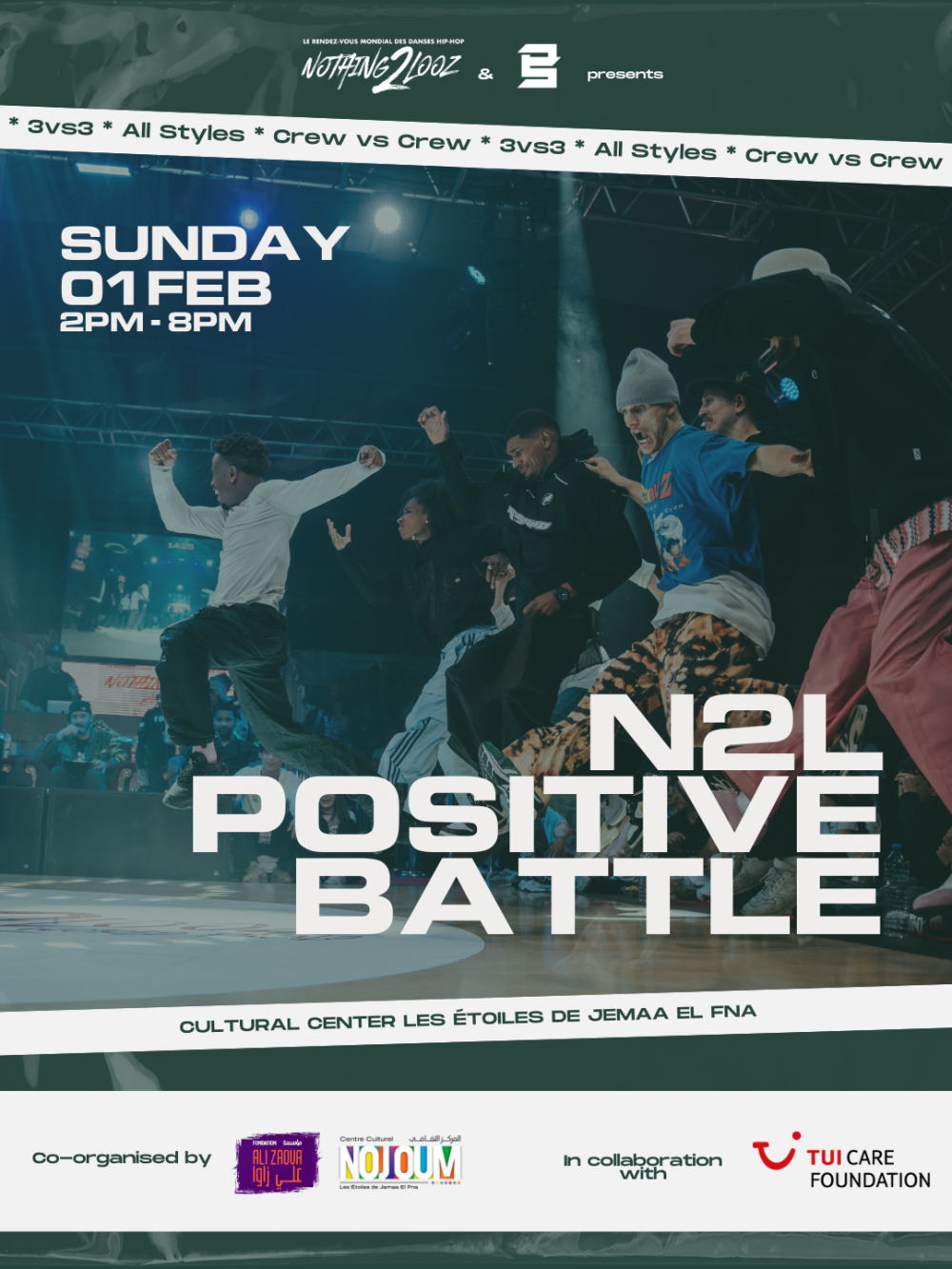 N2L Positive Battle & Stages au centre culturel Les Étoiles de Jemaa Fna Marrakech