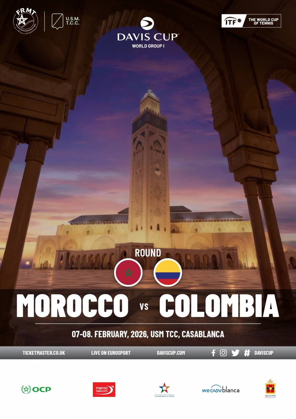 Maroc-Colombie : la Coupe Davis revient à Casablanca les 7 et 8 février