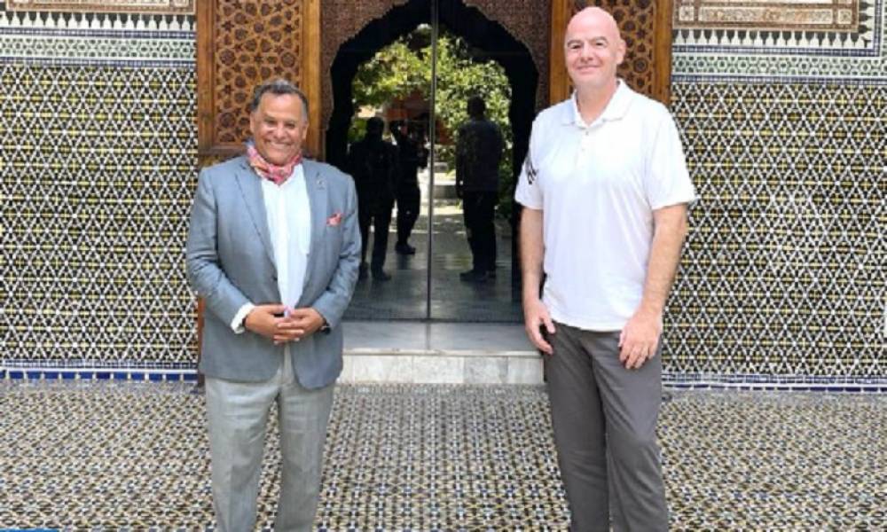 Gianni Infantino visite le musée Dar El Bacha de Marrakech