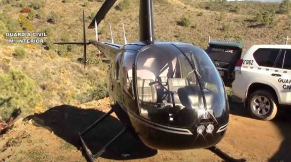 Un hélicoptère avec 200 kilos de haschich marocain saisi à Malaga