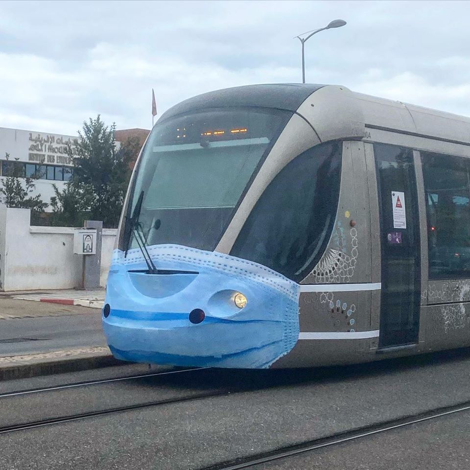 Le Tramway de Rabat porte des masques bavettes ! (PHOTOS)