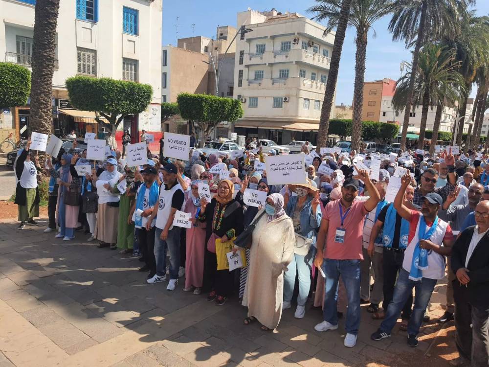 Sebta et Melilia : les travailleurs transfrontaliers de Nador manifestent contre l'obligation du visa