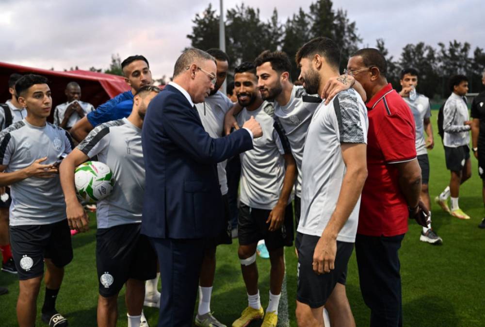 Finale CL: Fouzi Lekjaa et Walid Regragui ont assisté aux entrainements du Wydad