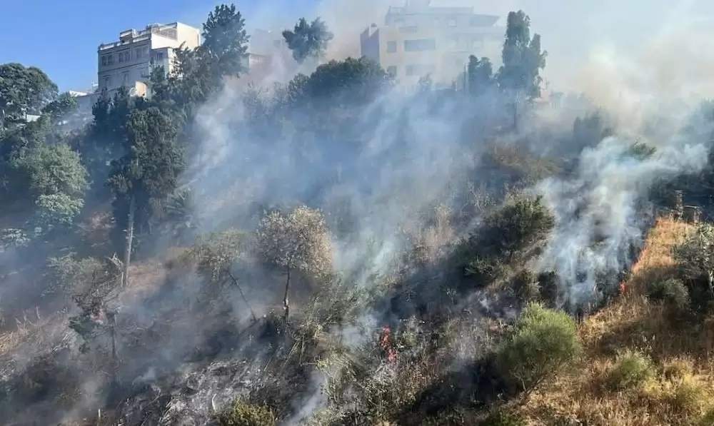 Incendie à Tanger : alimenté par le chergui, le feu atteint les habitations, plusieurs maisons évacuées