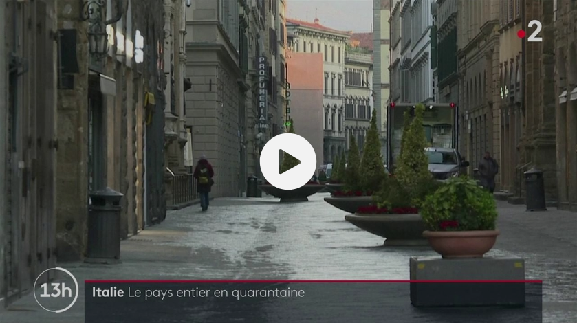 VIDEO. Covid-19 : terrasses vides, rues désertes... l'Italie se confine pour enrayer l'épidémie