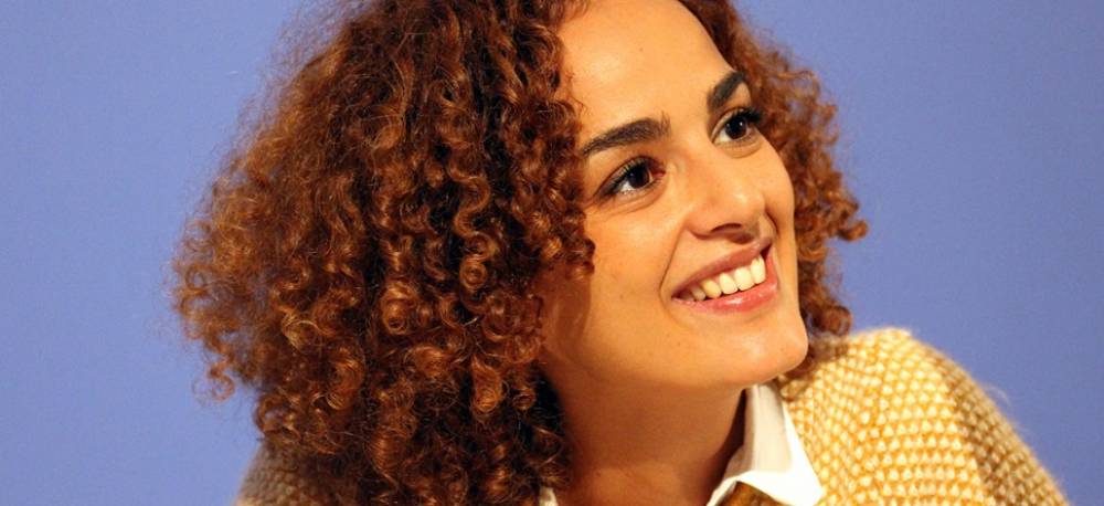 La romancière franco-marocaine Leïla Slimani  reçues à l’Elysée