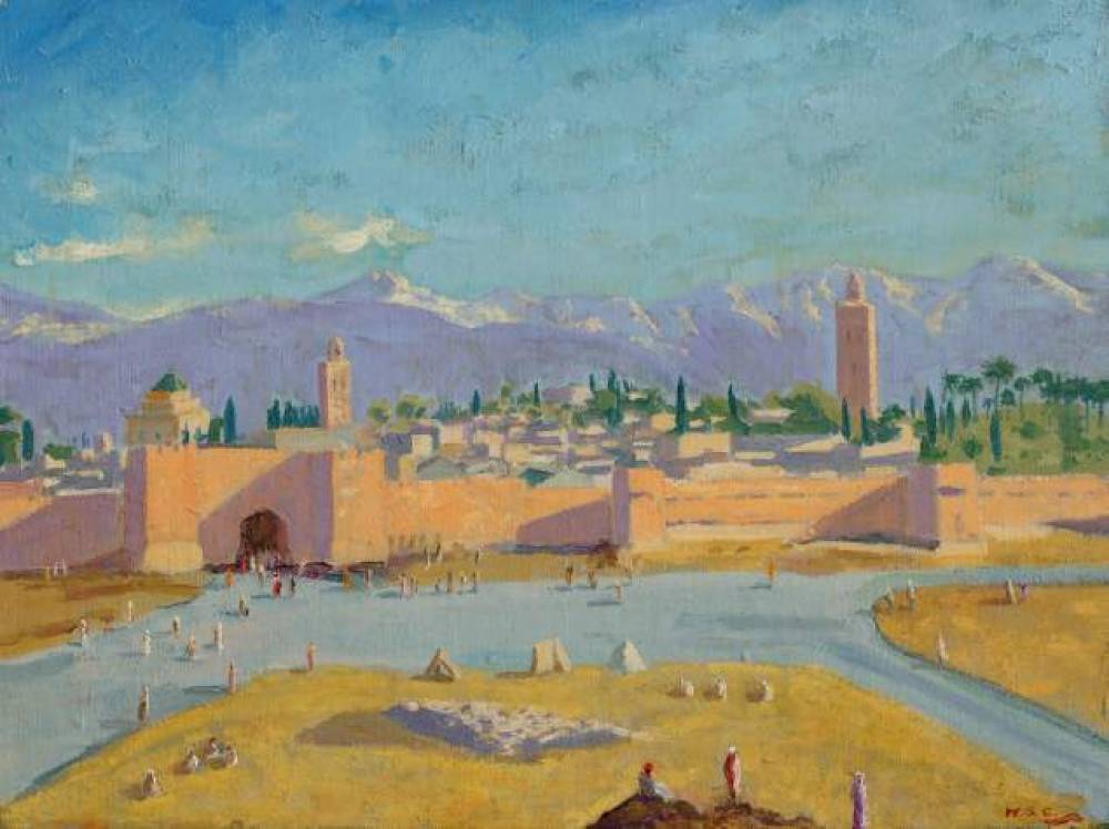Une toile de Churchill représentant la Koutoubia présentée aux enchères à Londres
