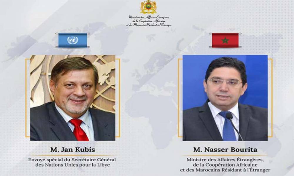 Nasser Bourita s’entretient avec l’Envoyé spécial du Secrétaire général des Nations unies pour la Libye