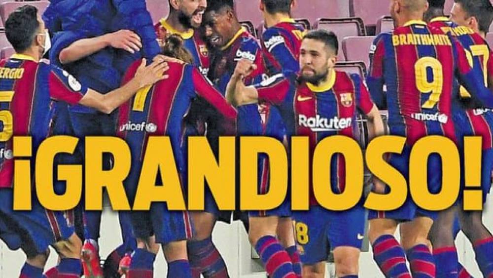La presse catalane en feu aprés la remontada du Barça face a Seville