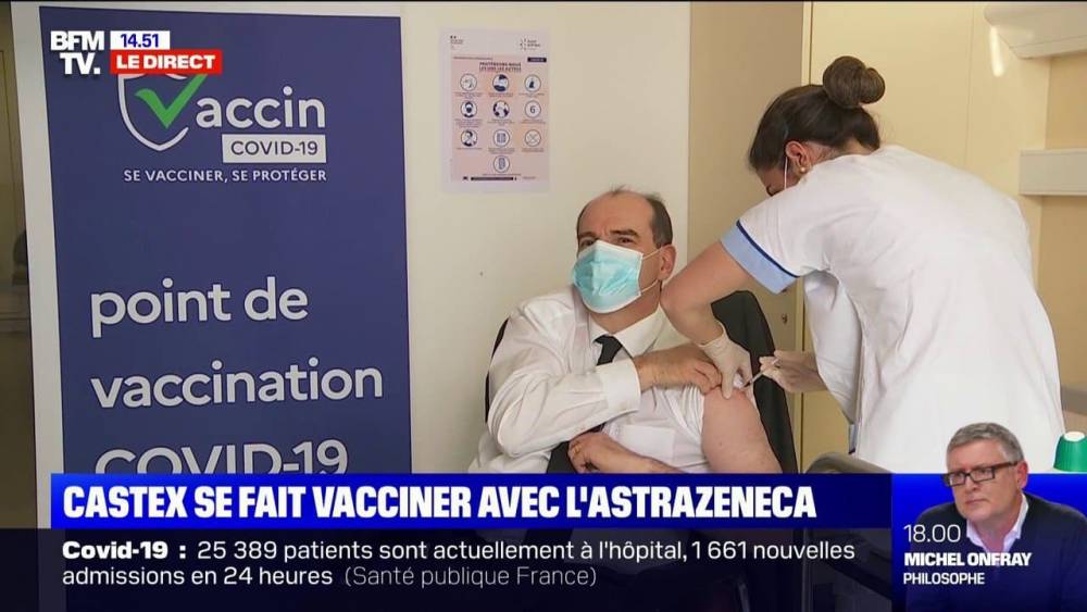 Jean Castex se fait vacciner cet après-midi avec AstraZeneca sous l'œil des caméras