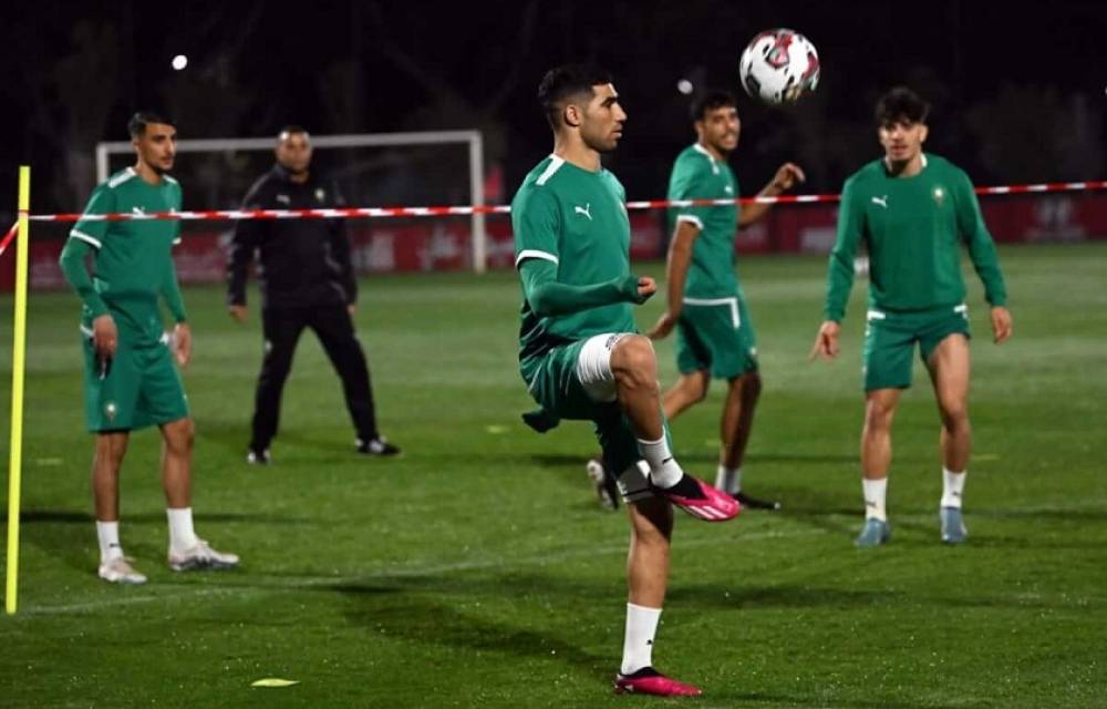 Maroc-Brésil : Achraf Hakimi a repris l'entraînement collectif