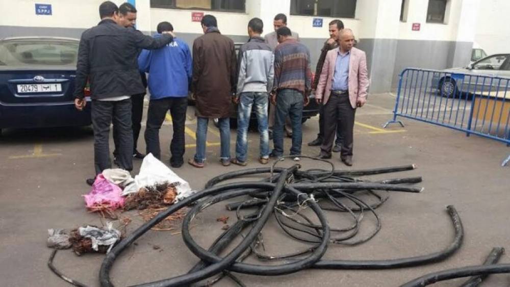 Benslimane: interpellation de deux individus présumés impliqués dans le vol de câbles en cuivre utilisés dans le réseau des télécommunications
