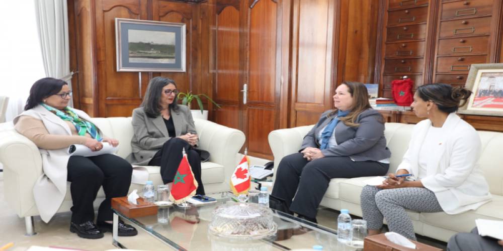 Nadia Fettah reçoit l'Ambassadrice du Canada au Maroc