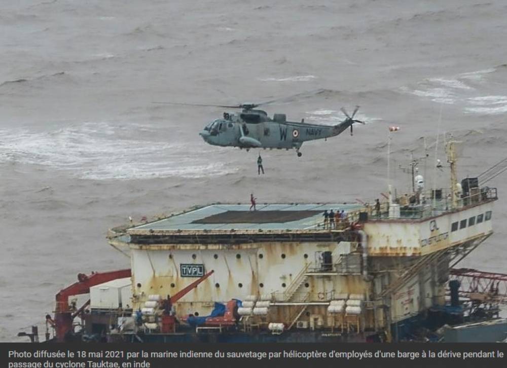 Inde: 65 personnes toujours disparues et au moins 55 morts après le passage du cyclone Tauktae