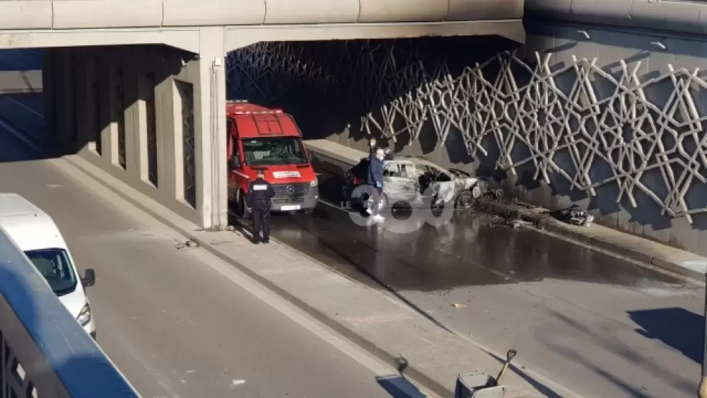 Grave accident de la circulation à Tanger: un véhicule prend feu dans un tunnel, deux morts dans les flammes