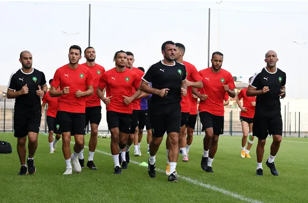 Eliminatoires CAN-2021 : premier entrainement des Lions de l’Atlas à Douala