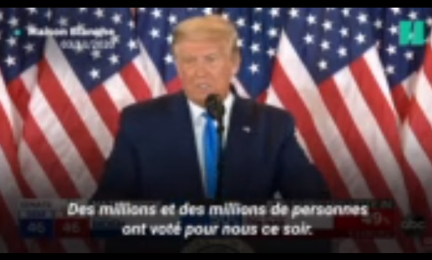 Présidentielle américaine: Trump accuse Biden de fraude, le scénario cauchemar se confirme