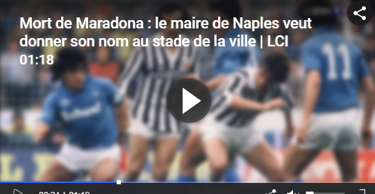 Mort de Maradona : le maire de Naples veut donner son nom au stade de la ville