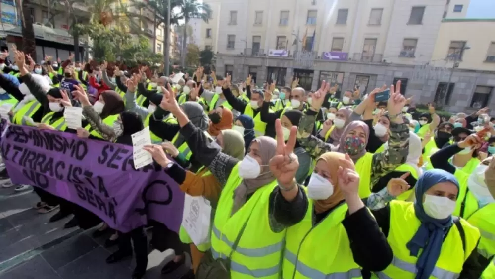 Sebta: près de 300 personnes en sit-in pour dénoncer la situation des travailleurs marocains bloqués