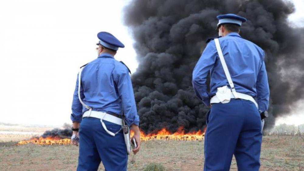 Tan-Tan : destruction par incinération d’une importante quantité de drogues