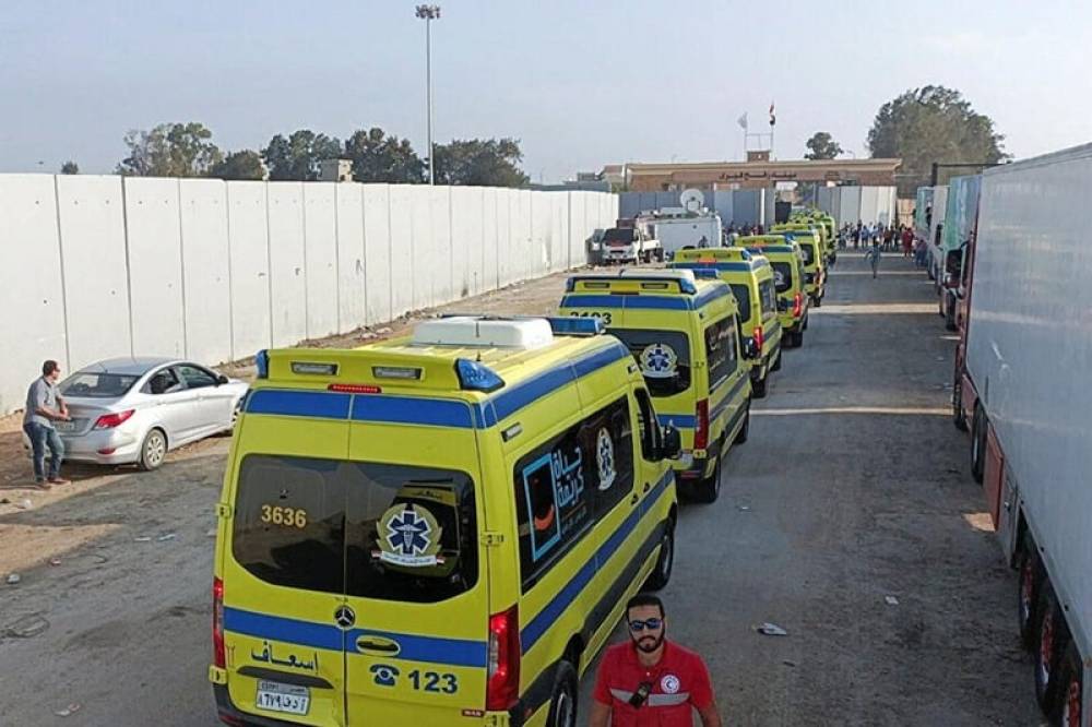 Egypte : Les ambulances évacuent 90 blessés Palestiniens via le terminal Rafah