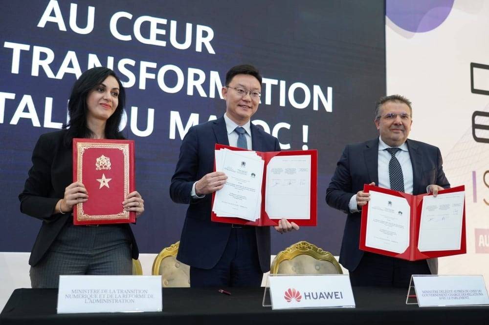 Huawei signe trois accords pour renforcer le développement numérique au Maroc