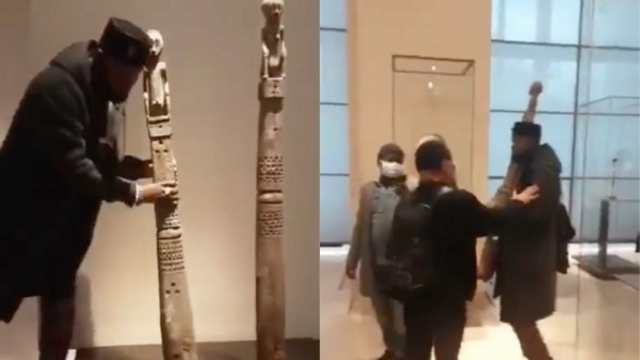 Tentative de vol au Louvre: «Je rentre à la maison avec ce patrimoine qui a été volé à l’Afrique!»