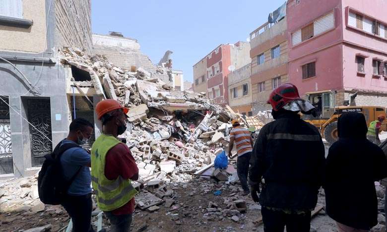 Casablanca: effondrement partiel de deux maisons, aucune victime n'est à déplorer