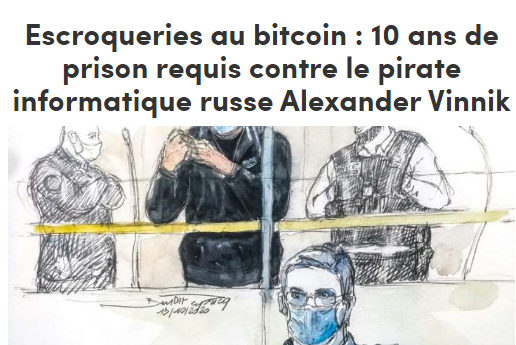 Escroqueries au bitcoin : 10 ans de prison requis contre le pirate informatique russe Alexander Vinnik