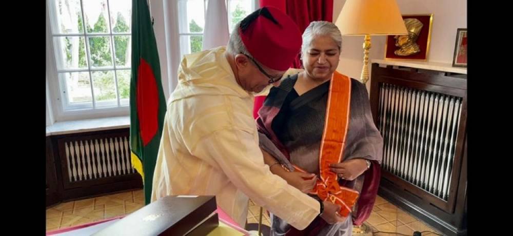 L’ancienne ambassadrice du Bangladesh décorée du Grand Cordon du Wissam Al Alaoui