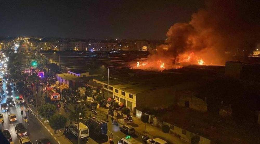 Casablanca : Maitrise d'un incendie au marché de Koréa (Protection civile)